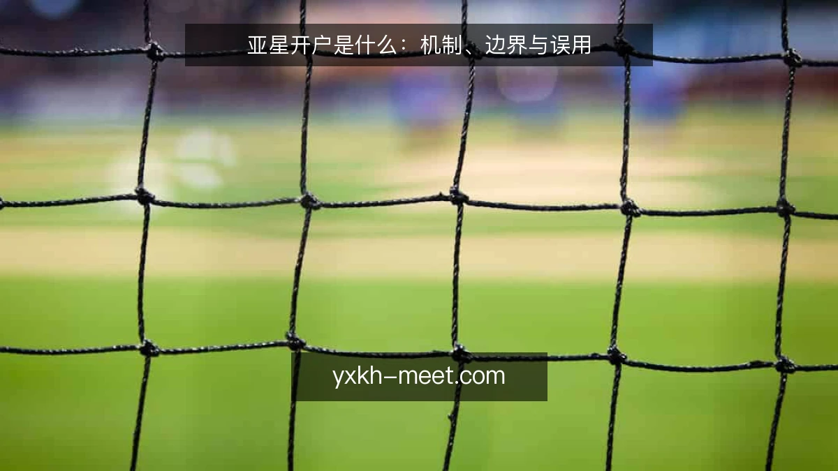 亚星开户是什么:机制、边界与误用